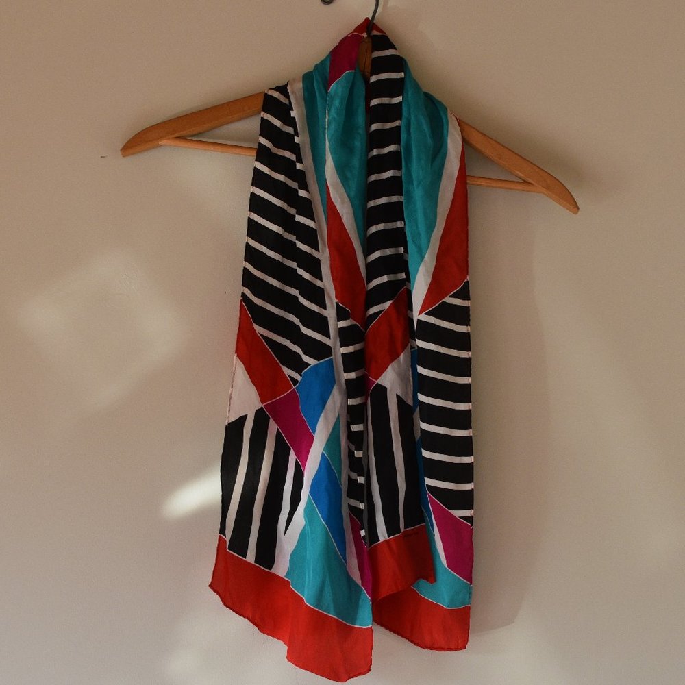 Silk Graphic Scarf